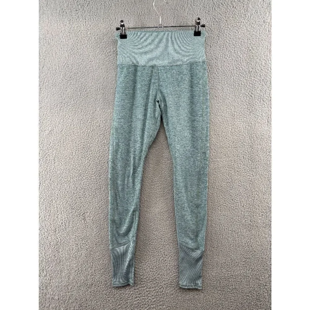 Alo Yoga Alosoft High Waist Lounge Leggings in Seagrass Green, size XS.